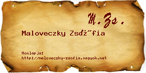 Maloveczky Zsófia névjegykártya